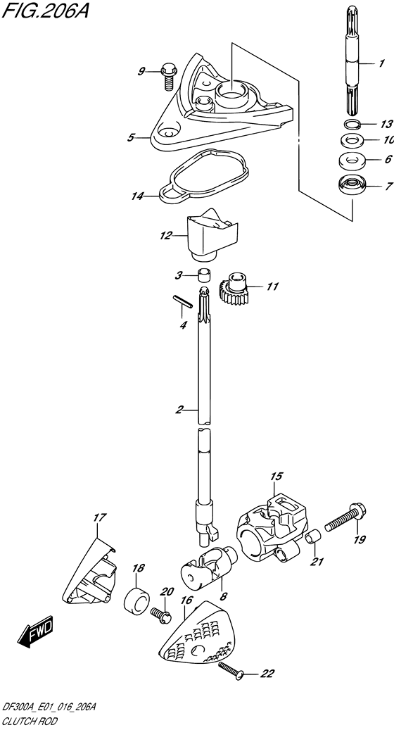 Suzuki DF 300 Clutch Rod