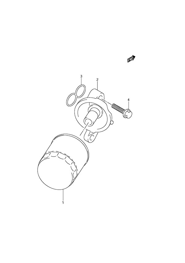 Oil Filter - Suzuki DF 150 Parts Listings<br>2013 to 15002F-310001 to 15002F-31XXXX 15002Z-310001 to 15002Z-31XXXX