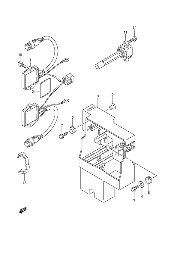 Rectifier/Ignition Coil - Suzuki DF 300 Parts Listings<br>2007 to 30001F-780001 to 30001F-78XXXX   -  30001Z-780001 to 30001Z-78XXXX