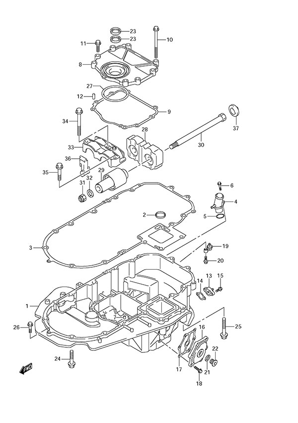 Engine Holder - Suzuki DF 150 Parts Listings<br>2008 to 15001F-880001 to 15001F-88XXXX 15001Z-880001 to 15001Z-88XXXX