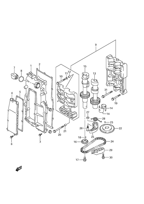 Balancer - Suzuki DF 150 Parts Listings<br>2016 to 15002F-610001 to 15002F-61XXXX 15002Z-610001 to 15002Z-61XXXX