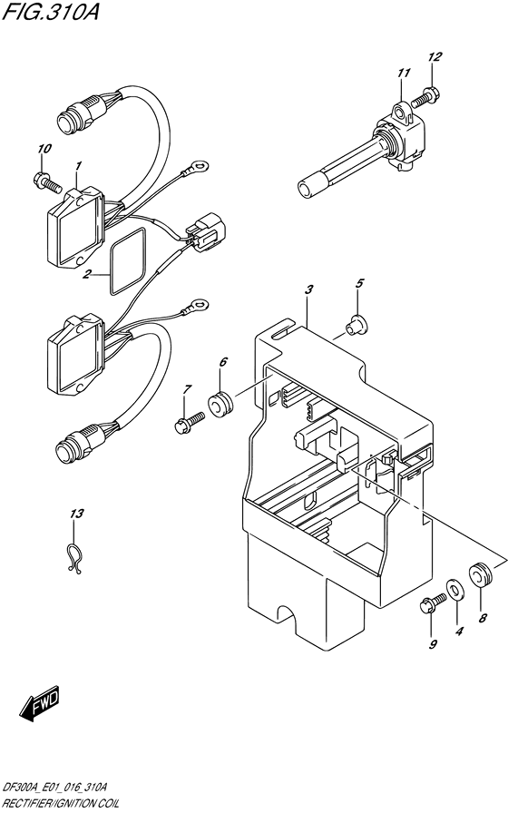 Rectifier/Ignition Coil - Suzuki DF 300 Parts Listings<br>2020 to 30002P-040001 to 30002P-04XXXX