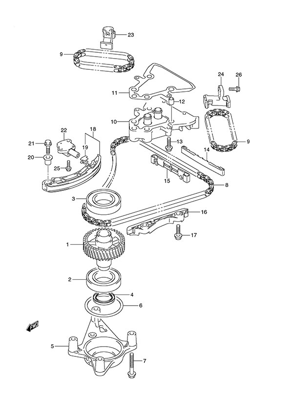 Suzuki DF 300 Timing Chain