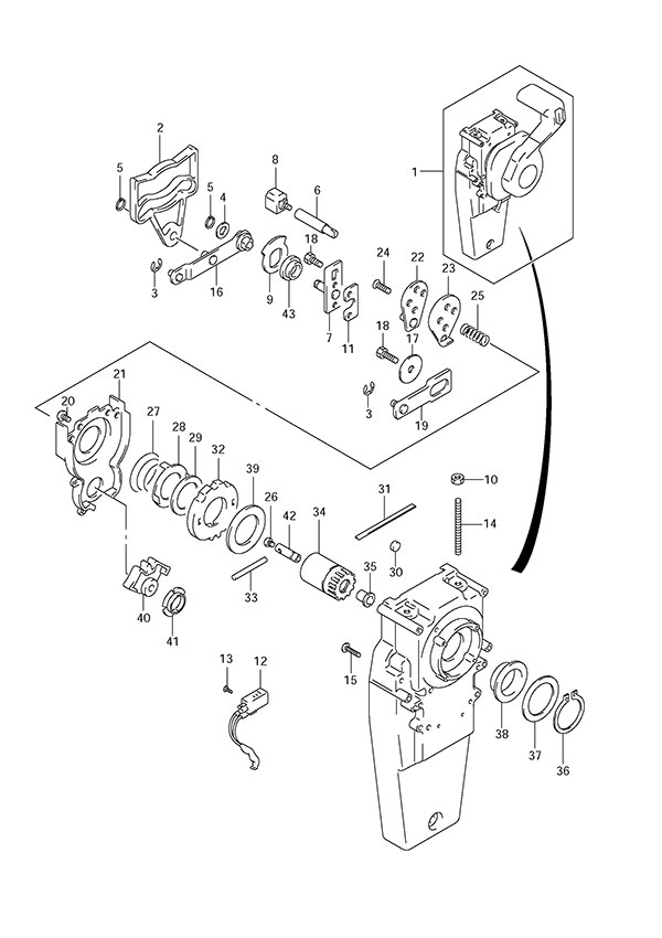 Opt: Concealed Remocon (2) - Suzuki DF 175 Parts Listings<br>2010 to 17502F-010001 to 17502F-01XXXX 17502Z-010001 to 17502Z-01XXXX