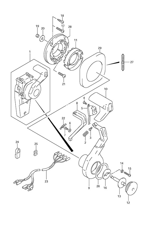 Suzuki DF 175 Opt: Concealed Remcon (1)