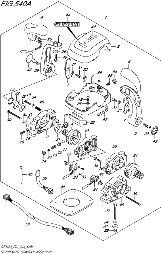 Opt: Top Mount Dual - Suzuki DF 300 Parts Listings<br>2017 to 30002P-710001 to 30002P-71XXXX