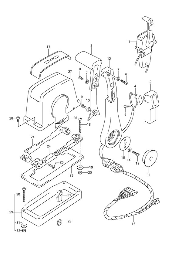 Opt: Top Mount Single (1) - Suzuki DF 150 Parts Listings<br>2010 to 15002F-010001 to 15002F-01XXXX 15002Z-010001 to 15002Z-01XXXX