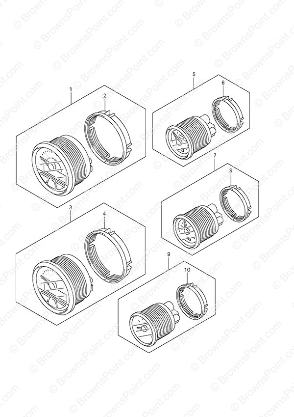 Opt: Meter (2008 &amp;Newer) - Suzuki DF 250 Parts Listings<br>2009 to 25001F-980001 to 25001F-98XXXX 25001Z-980001 to 25001Z-98XXXX 25002F-980001 to 25002F-98XXXX