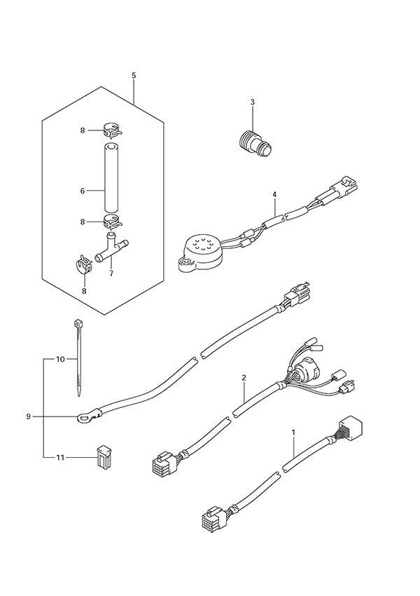 Opt: Harness - Suzuki DF 150 Parts Listings<br>2006 to 15001F-680001 to 15001F-68XXXX 15001Z-680001 to 15001Z-68XXXX