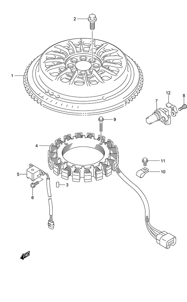 Magneto(Model :TG/ZG) - Suzuki DF 175 Parts Listings<br>2014 to 17502F-410001 to 17502F-41XXXX 17502Z-410001 to 17502Z-41XXXX