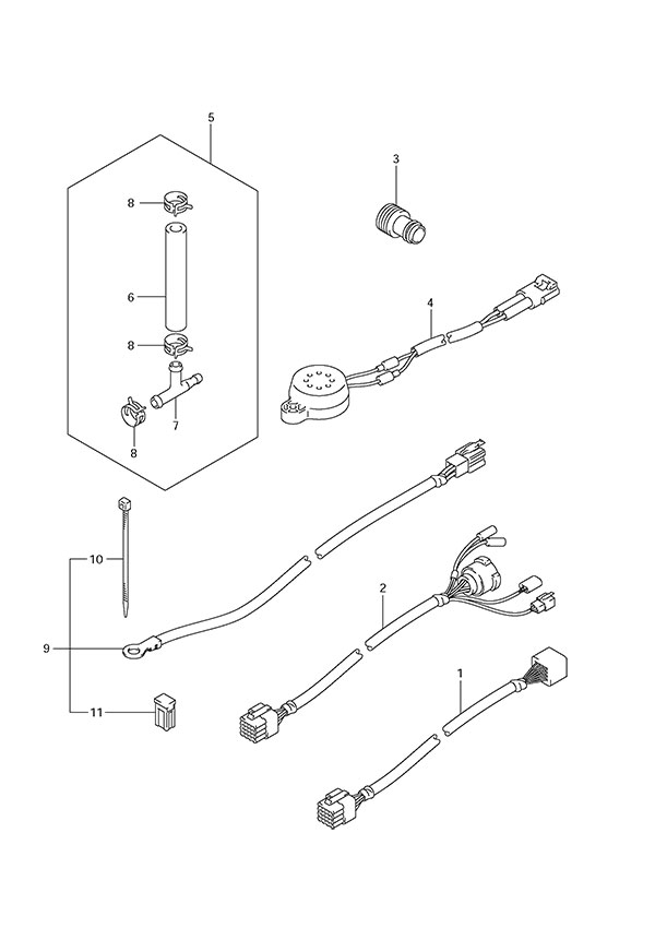 Opt: Harness (1) - Suzuki DF 150 Parts Listings<br>2013 to 15002F-310001 to 15002F-31XXXX 15002Z-310001 to 15002Z-31XXXX