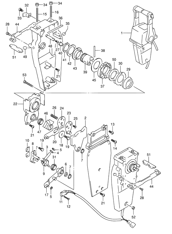 Opt:top mount dual ((2)(MODEL:05~09)) - Suzuki DF 70 Parts Listings<br>1998 to 07001F-861001 to 07001F-86XXXX