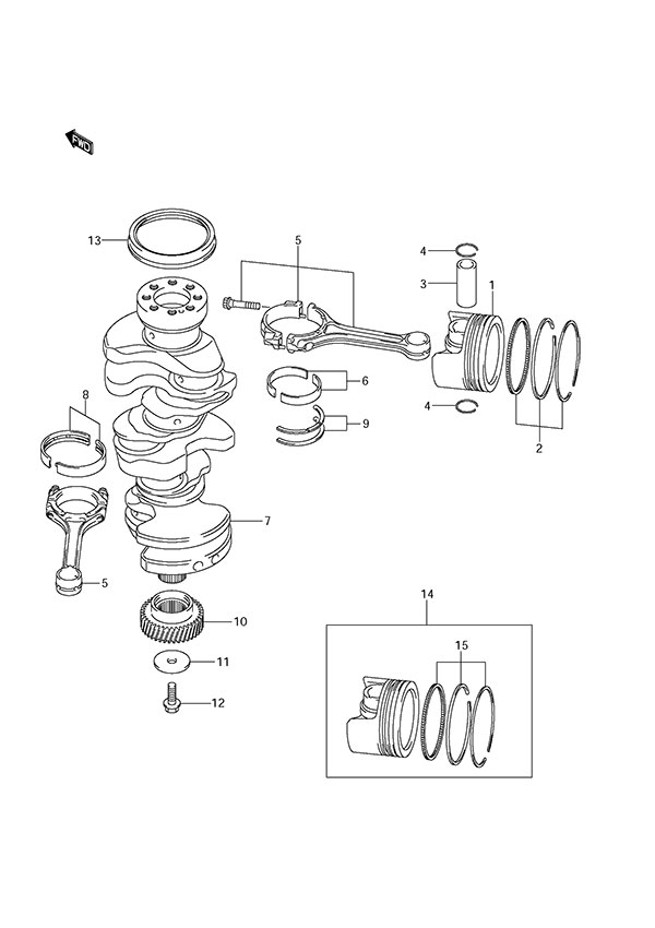 Suzuki DF 300 Crankshaft