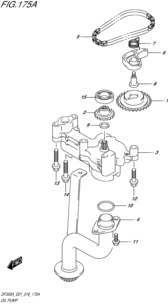 Oil Pump - Suzuki DF 300 Parts Listings<br>2022 to 30002P-240001 to 30002P-24XXXX