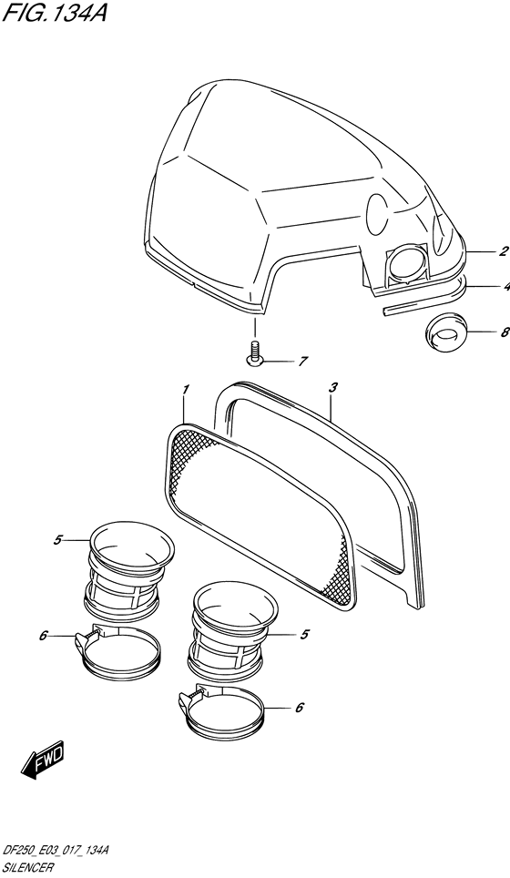 Suzuki DF 250 Silencer