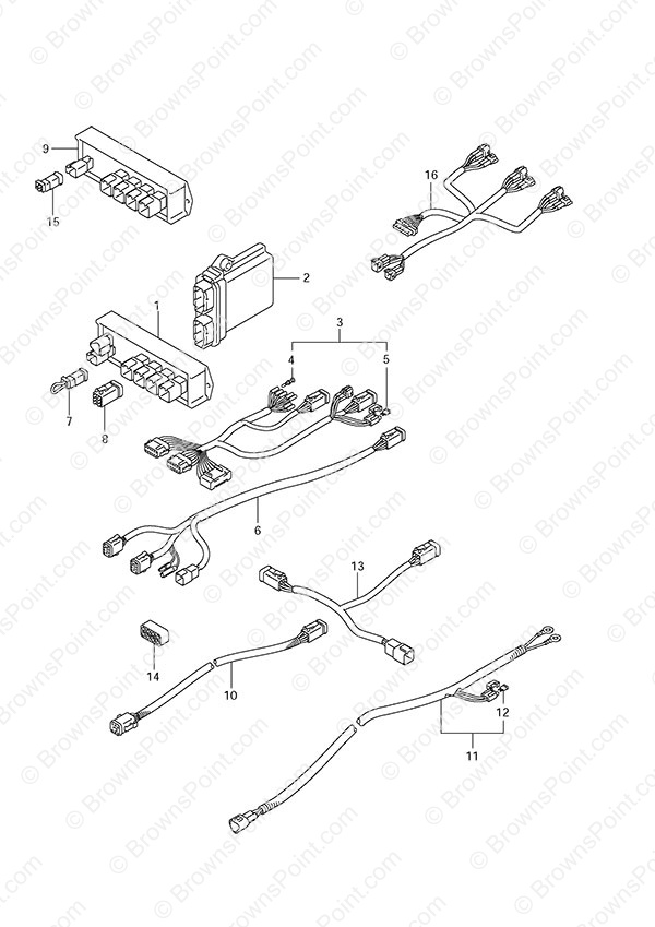 Opt: Harness (2008 &amp;Newer) - Suzuki DF 250 Parts Listings<br>2011 to 25003F-110001 to 25003F-11XXXX 25003Z-110001 to 25003Z-11XXXX 25004F-110001 to 25004F-11XXXX