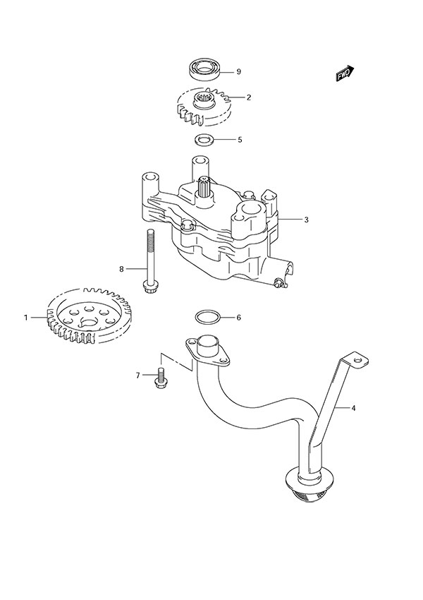 Oil Pump - Suzuki DF 150 Parts Listings<br>2012 to 15002F-210001 to 15002F-21XXXX 15002Z-210001 to 15002Z-21XXXX