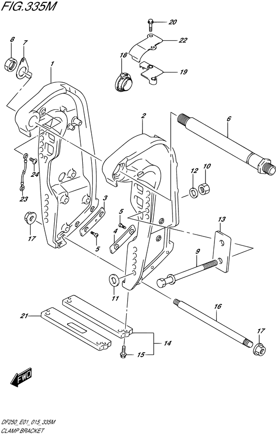 Suzuki DF 250 Clamp Bracket