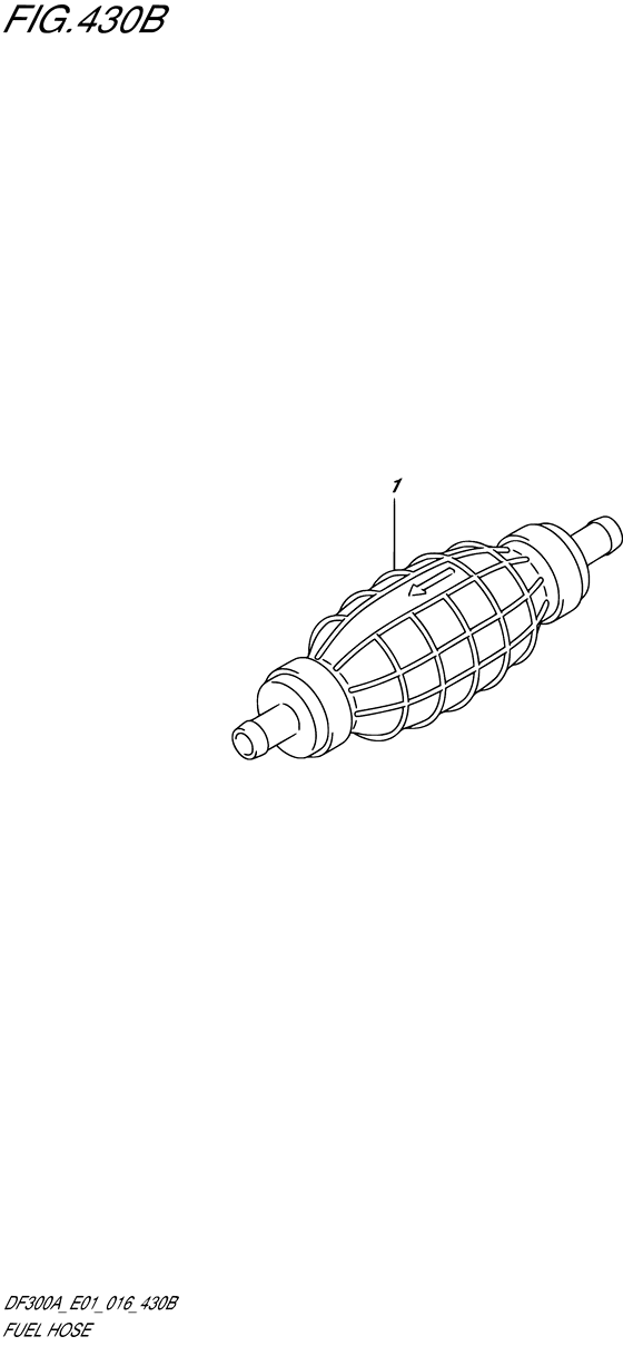 Fuel Hose - Suzuki DF 300 Parts Listings<br>2018 to 30002P-810001 to 30002P-81XXXX