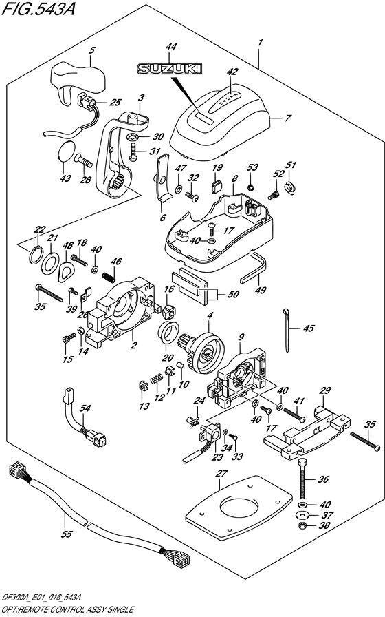 Opt: Top Mount Single - Suzuki DF 300 Parts Listings<br>2018 to 30002P-810001 to 30002P-81XXXX