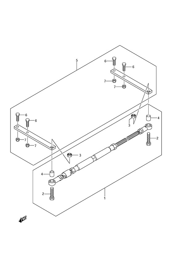 Opt: Tie Rod - Suzuki DF 150 Parts Listings<br>2010 to 15002F-010001 to 15002F-01XXXX 15002Z-010001 to 15002Z-01XXXX