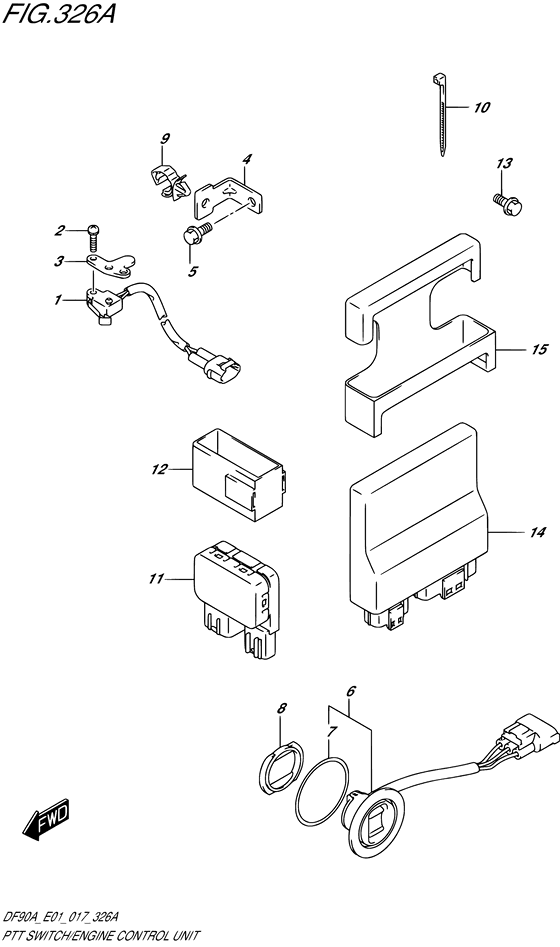 Suzuki DF 90 PTT Switch/Engine Control Unit