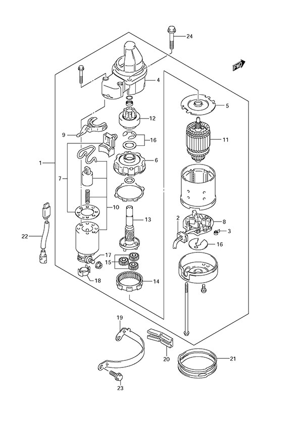 Suzuki DF 300 Starting Motor