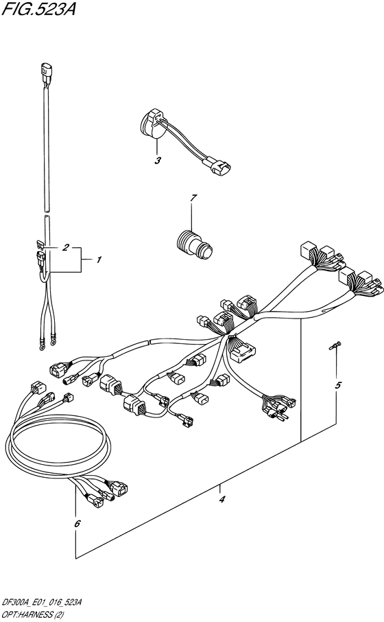 Suzuki DF 300 Opt: Harness (2)