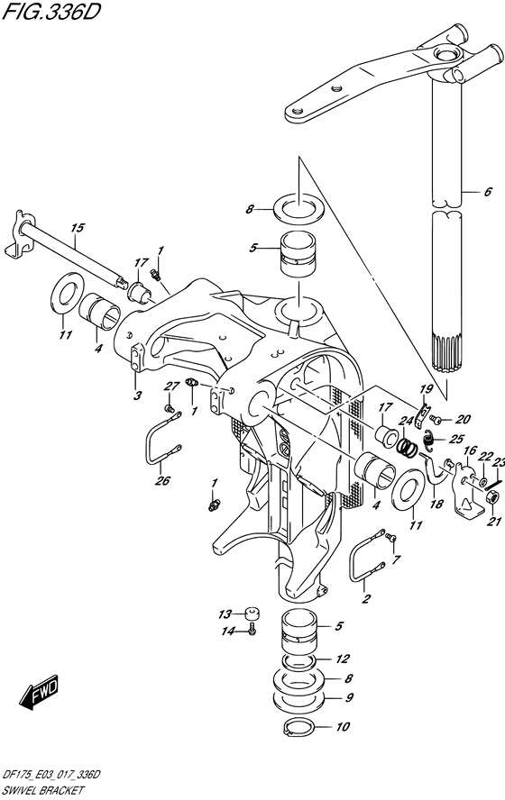 Suzuki DF 175 Swivel Bracket