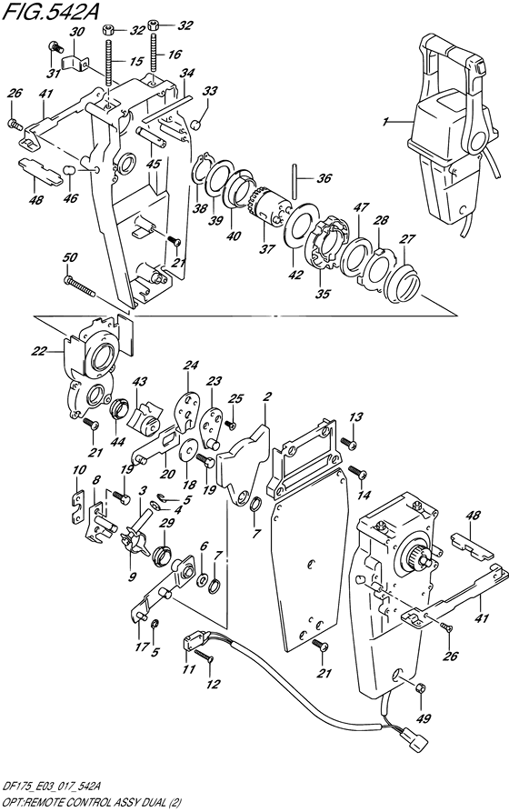 Opt: Top Mount Dual (2) - Suzuki DF 175 Parts Listings<br>2019 to 17503F-910001 to 17503F-91XXXX 17503Z-910001 to 17503Z-91XXXX