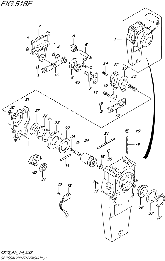 Opt: Concealed Remocon (2) - Suzuki DF 150 Parts Listings<br>2022 to 15003F-240001 to 15003F- 24XXXX 15003Z-240001 to 15003Z-24XXXX