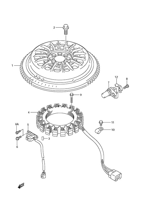 Magneto - Suzuki DF 175 Parts Listings<br>2014 to 17502F-410001 to 17502F-41XXXX 17502Z-410001 to 17502Z-41XXXX