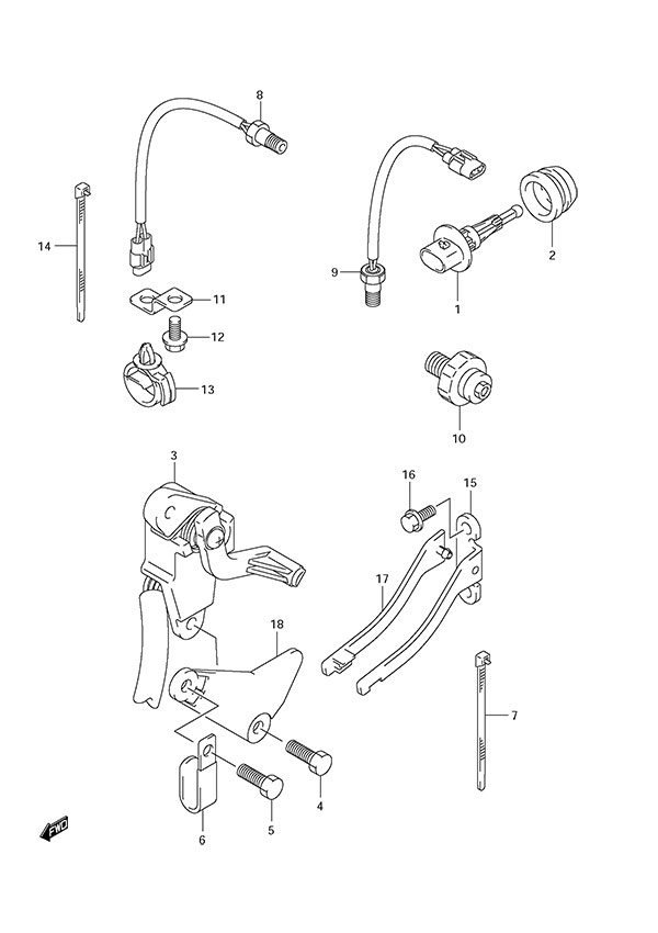 Sensor - Suzuki DF 150 Parts Listings<br>2017 to 15002F-710001 to 15002F-71XXXX 15002Z-710001 to 15002Z-71XXXX