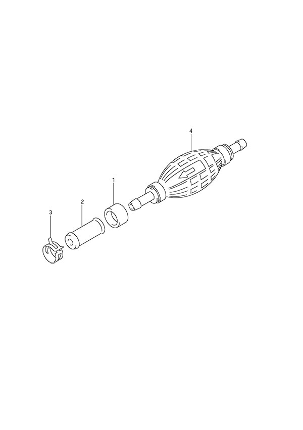 Fuel Hose - Suzuki DF 300 Parts Listings<br>2009 to 30001F-980001 to 30001F-98XXXX  30001Z-980001 to 30001Z-98XXXX