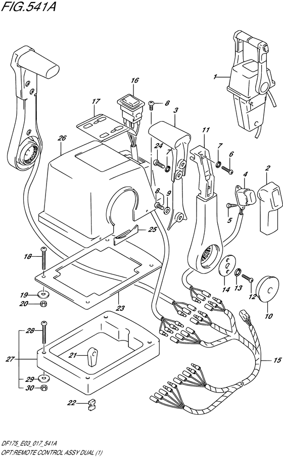 Opt: Top Mount Dual (1) - Suzuki DF 175 Parts Listings<br>2019 to 17503F-910001 to 17503F-91XXXX 17503Z-910001 to 17503Z-91XXXX