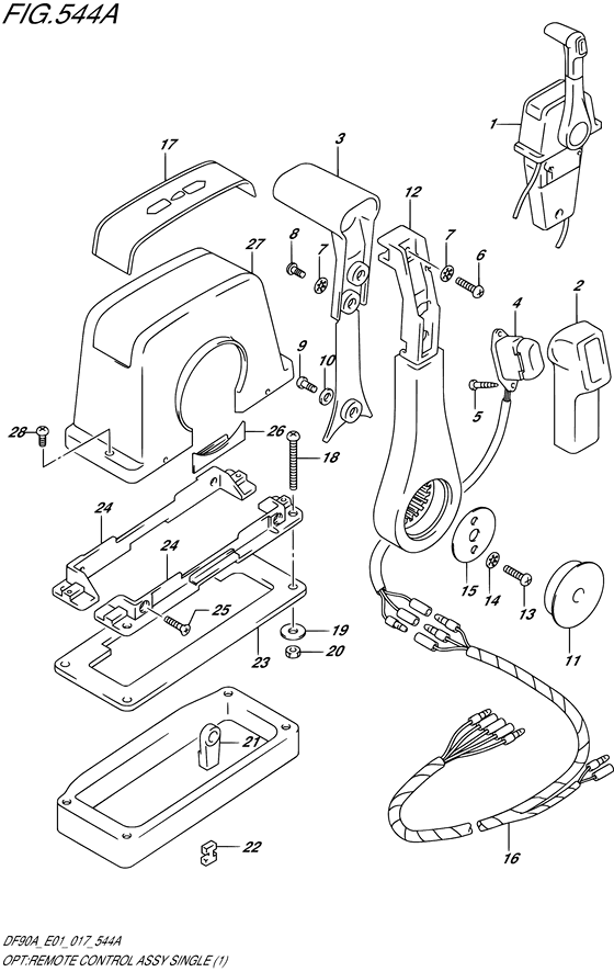 Suzuki DF 90 Opt: Top Mount Single (1)