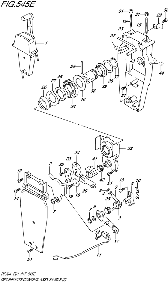 Opt: Top Mount Single (2) - Suzuki DF 90 Parts Listings<br>2019 to 09003F-910001 to 09003F-91XXXX