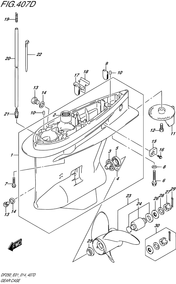 Suzuki DF 250 Gear Case