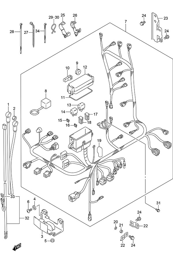 Suzuki DF 175 Harness(Model: TG/ZG)