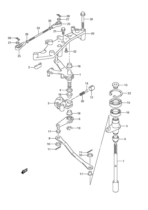 Suzuki DF 300 Clutch Shaft