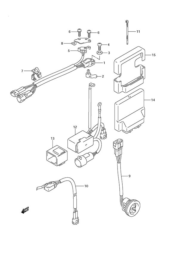 Suzuki DF 150 PTT Switch/Engine Control Unit