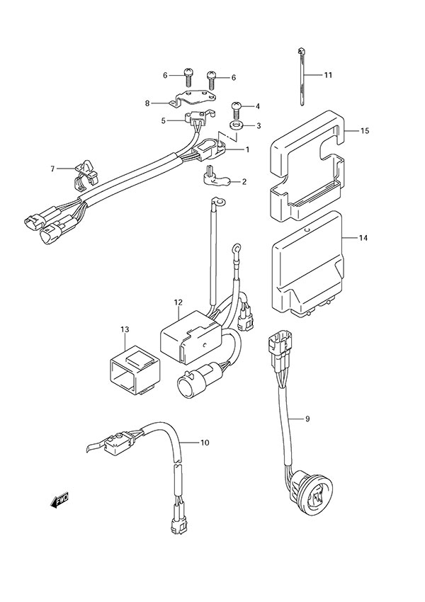 Suzuki DF 150 PTT Switch/Engine Control Unit