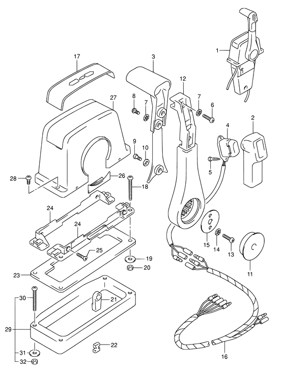 Suzuki DF 70 Opt:top mount single ((1)(MODEL:05~09)) Diagram