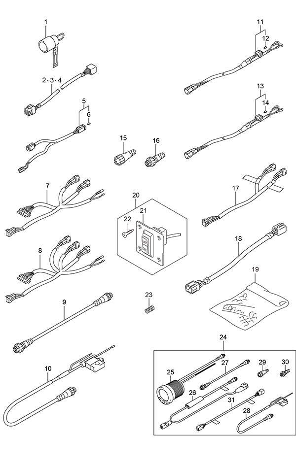 Suzuki DF 175 Opt: Meter (3)(Model:TG/ZG)