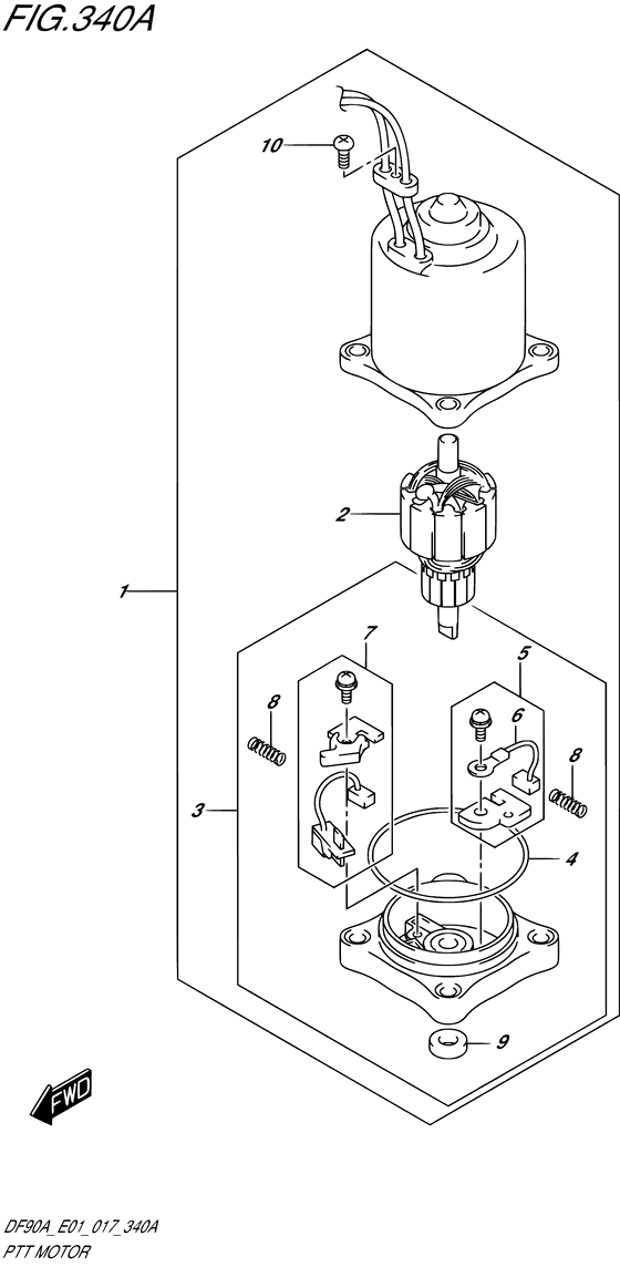 PTT Motor - Suzuki DF 90 Parts Listings<br>2022 to 09003F-240001 to 09003F-24XXXX