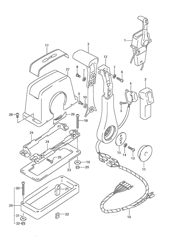 Opt: Top Mount Single (1) - Suzuki DF 150 Parts Listings<br>2013 to 15002F-310001 to 15002F-31XXXX 15002Z-310001 to 15002Z-31XXXX