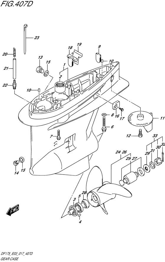 Suzuki DF 150 Gear Case(C/R)