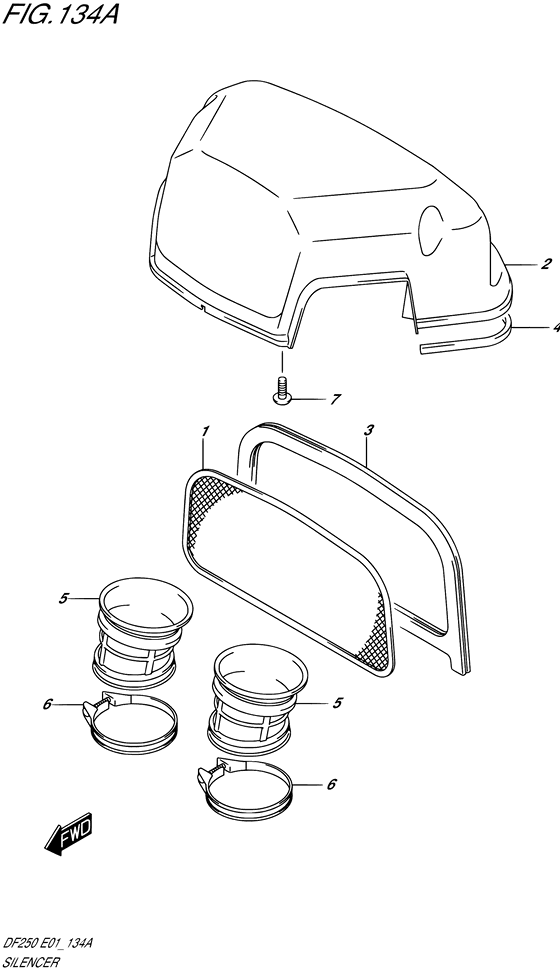 Suzuki DF 250 Silencer