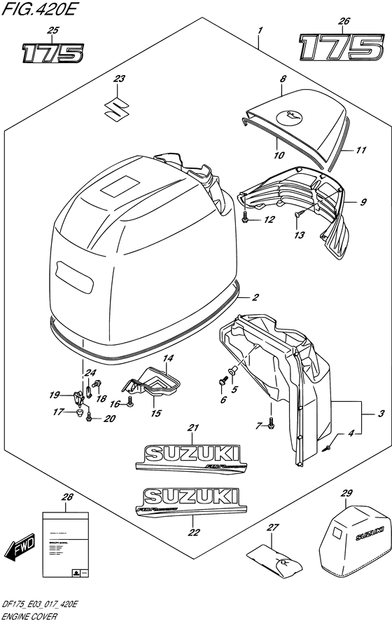 Suzuki DF 175 Engine Cover