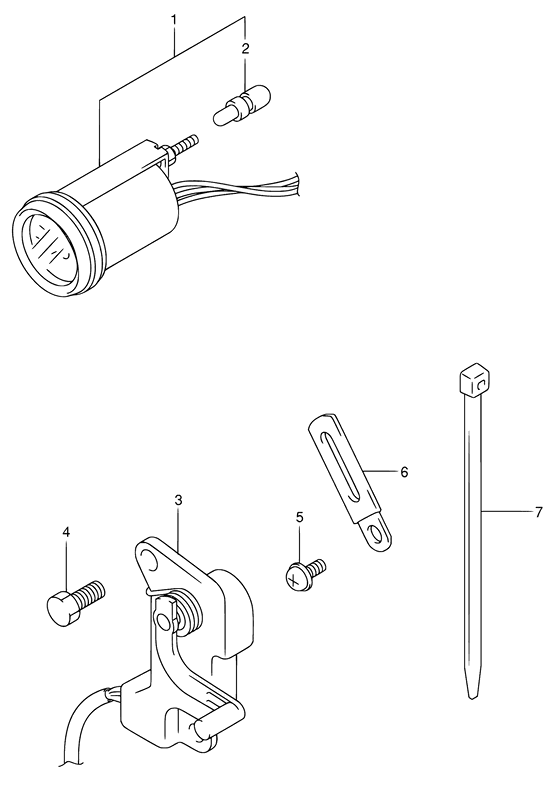 Trim sender - Suzuki DF 70 Parts Listings<br>1998 to 07001F-861001 to 07001F-86XXXX